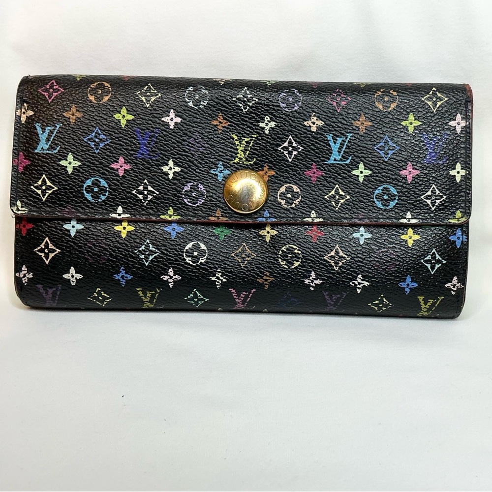 Louis Vuitton Multicolor Sarah Wallet | Murakami | 'KK' Monogram | Box&Dust Bag